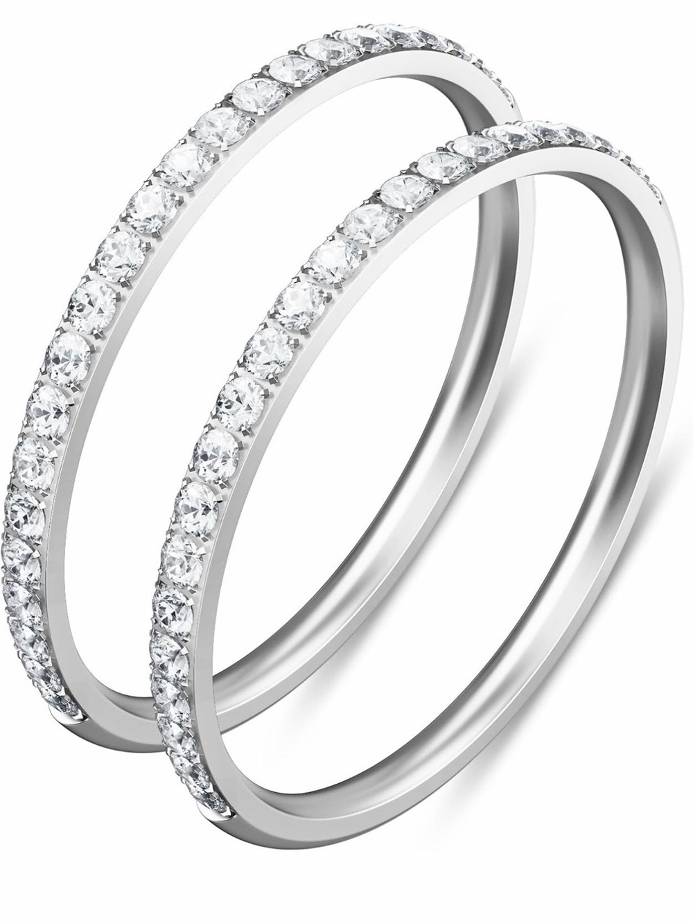 ZOOROO 2-PackStackable Bands (Size 9) for Oura Ring Models 5, 4, and 3 rings